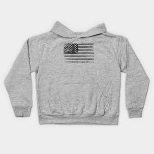 US Flag Vintage Distressed Look American Flag Kids Hoodie